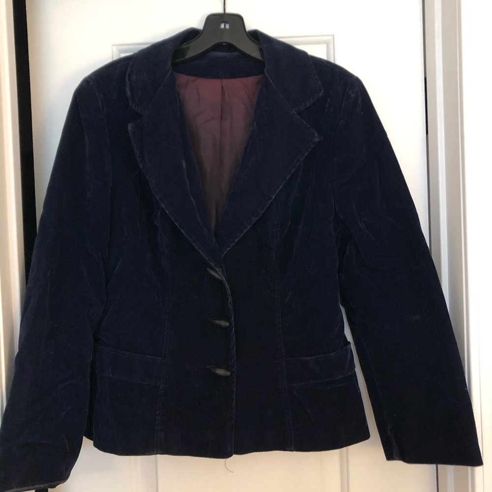 Vintage navy velvet blazer